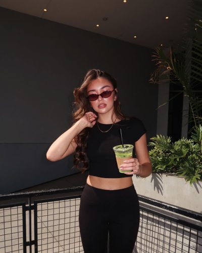 Presley Elise, spotted in stylish look during appearance