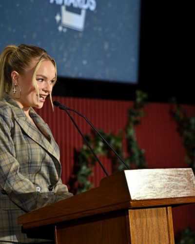 Pressley Hoshbach playful plaid blazer dress with stylish details