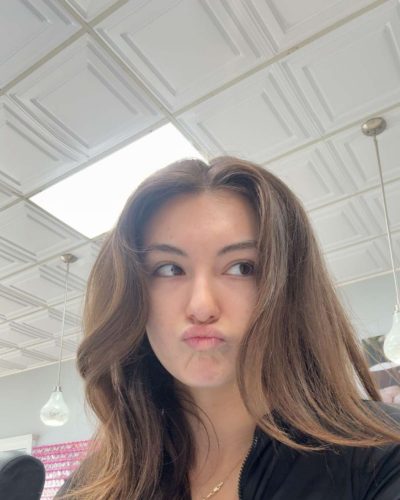 Rachel Pizzolato green and yellow tie-dye bikini with playful strings