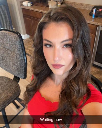 Rachel Pizzolato red fitted dress with scalloped neckline