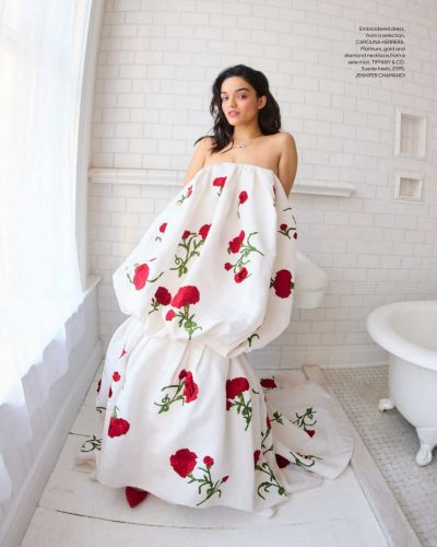 Rachel Zegler lightweight sheer dress perfect for spring