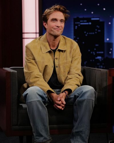 Robert Pattinson showcases black jacket