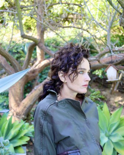 Robin Tunney spotted in blue dress during appearance