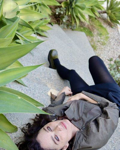 Robin Tunney wearing blue dress at appearance 2026