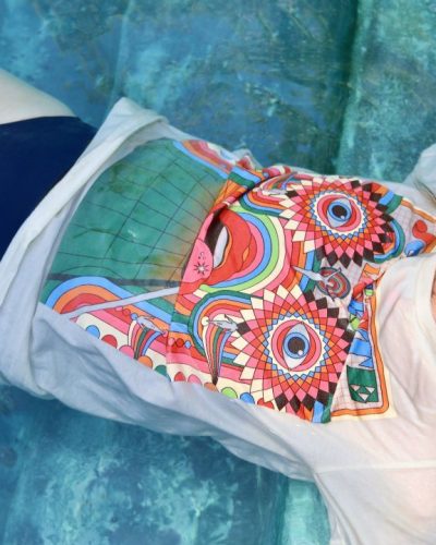 Robin Tunney wearing blue dress at appearance 2026