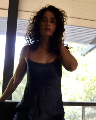 Robin Tunney spotted in blue dress during appearance