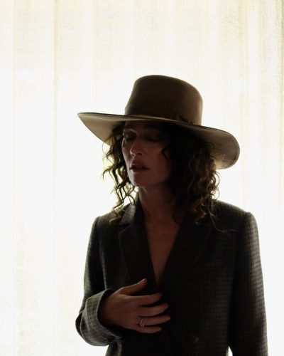 Robin Tunney wearing blue dress at appearance 2026