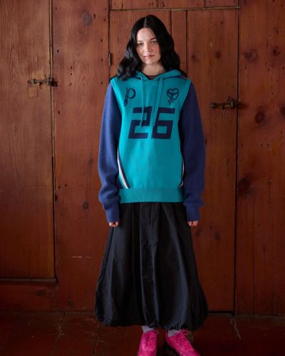 Rylee Stumpf number 26 hoodie with stylish navy sleeve accents