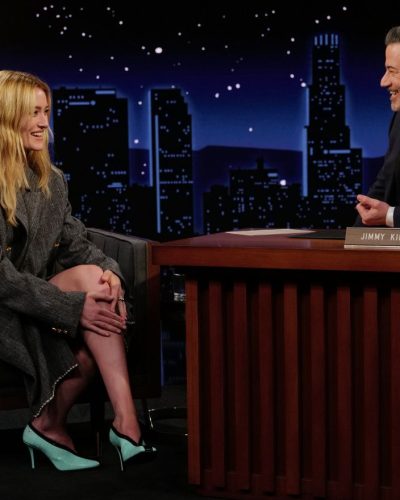 Sarah Pidgeon gray oversized blazer with subtle check pattern