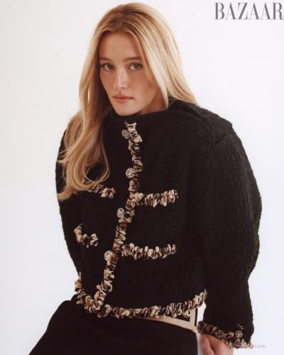 Sarah Pidgeon light blue dress with a fresh spring vibe