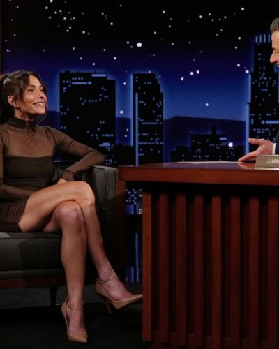 Sarah Shahi turns heads in brown dress