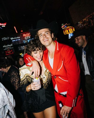 Taylor Hill black shirt-like dress with gold collar detailing