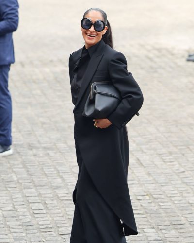 Tracee Ellis Ross in monochromatic black fashion ensemble