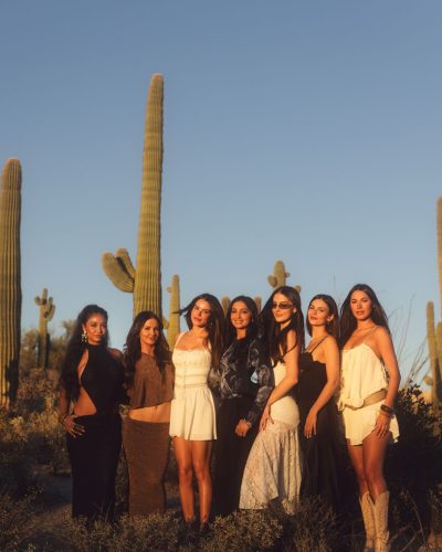 Victoria Justice in a vibrant cropped top and stylish denim.