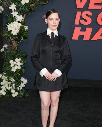 Victoria Pedretti showcases black blazer
