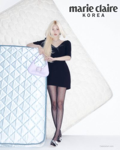 Yeji in black gown with contemporary flair and youthful energy