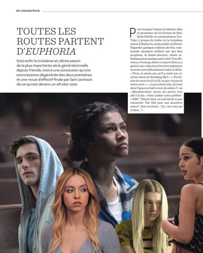 Zendaya in modern structured blazer with bold colors