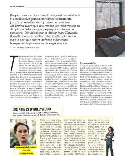 Zendaya with green statement ring and structured blazer