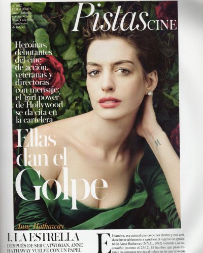 Anne Hathaway Captivates In Green Elegance For Vogue Spain January 2013