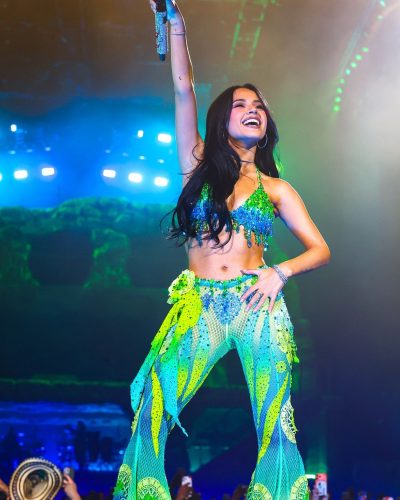 Becky G Shines In Dazzling Green Ensemble At Coachella 2026