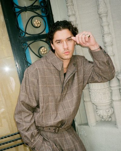Belmont Cameli Shines In Stylish Brown Checkered Ensemble For Interview Magazine 2026