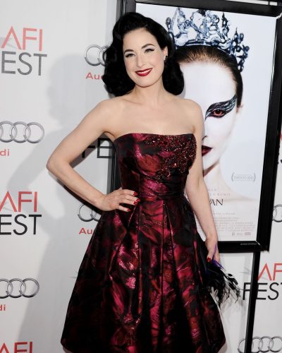Dita Von Teese Dazzles In Plum At The 2010 AFI Fest Closing Gala