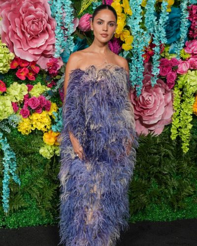 Eiza Gonzalez Dazzles In Feathered Gown At I Love Boosters Premiere 2026