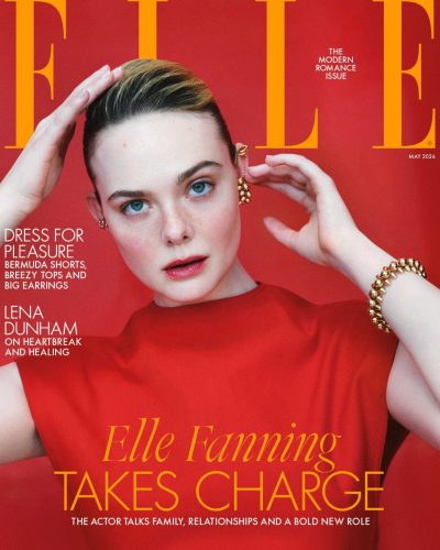 Elle Fanning Dazzles In Bold Red For ELLE UK May 2026