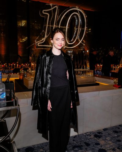 Emma Stone Dazzles In Black Ensemble At La Ligne’s 10th Anniversary Dinner 2026