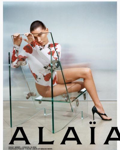 Hailey Bieber Dazzles In Floral Alaia For Summer Fall 2026 Campaign
