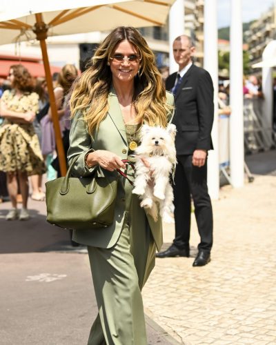 Heidi Klum Stuns In Olive Green Suit At Cannes 2026