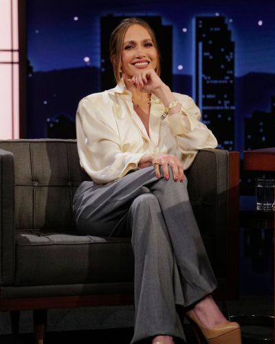 Jennifer Lopez Dazzles In Ensemble On Jimmy Kimmel Live 2026