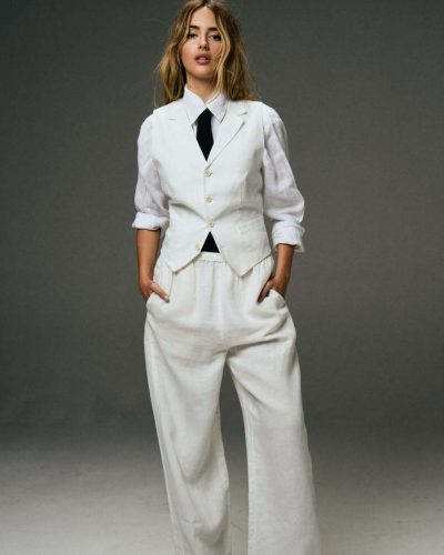 Julia Butters Embraces Effortless In A White Ensemble At Photoshoot May 2026
