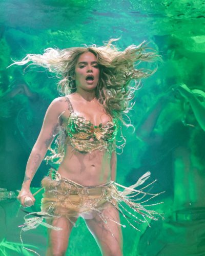 Karol G Dazzles In Shimmering Outfit At Coachella 2026