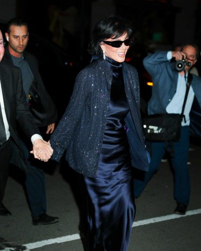 Kris Jenner Dazzles In Elegant Navy Gown At Jeff Bezos’ Met Gala Pre-Party 2026