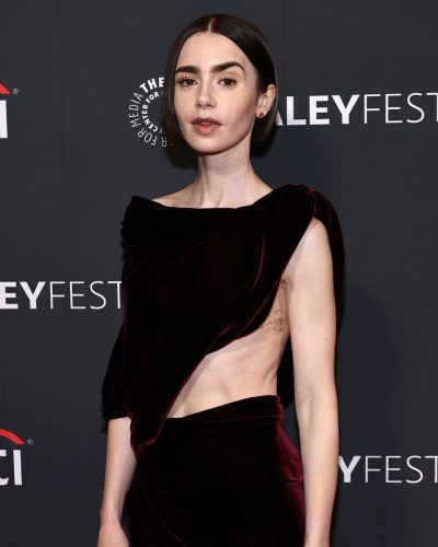 Lily Collins Dazzles In Elegant Velvet Gown At PaleyFest LA 2026