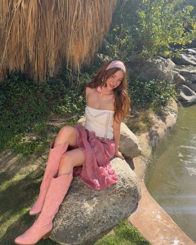 Madeline Ford’s Pink Ensemble By The Water Instagram Highlights 2026