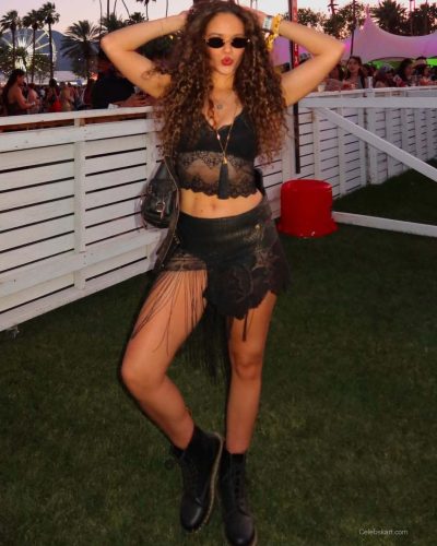 Madison Pettis Rocks A Bohemian Look At Coachella 2026