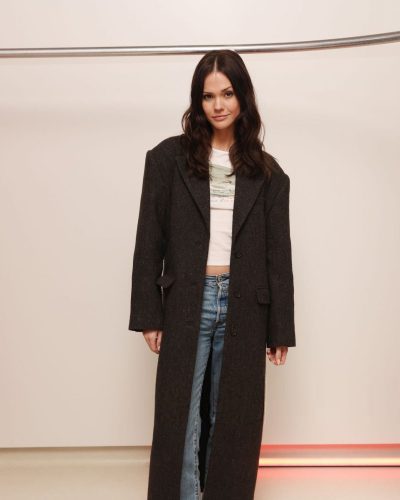 Maia Mitchell Dazzles In Oversized Coat At Denim After Dark Event 2026
