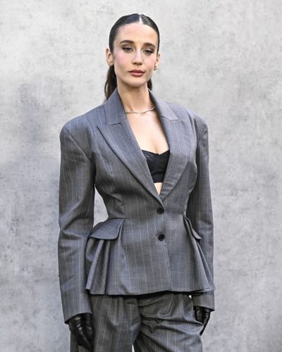Maria Pedraza Dazzles In Tailored Grey Ensemble At Lancôme Event In Madrid 2026