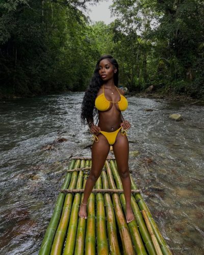 Olandria Rocks A Vibrant Yellow Bikini In Nature Shoot 2026