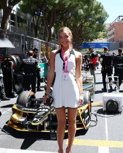 Olivia Ponton Dazzles In White Dress At Formula E In Monte Carlo 2026