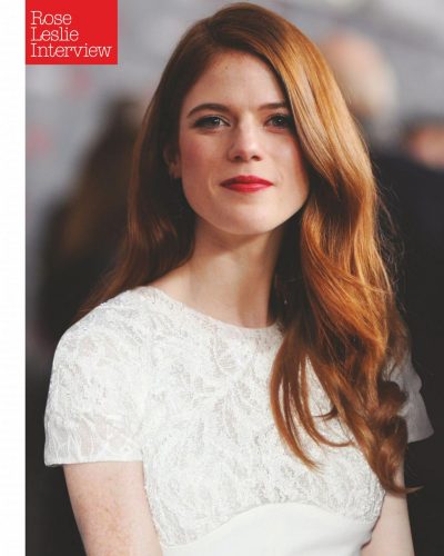 Rose Leslie Shines In Elegant White Ensemble For Look Magazine November 2015