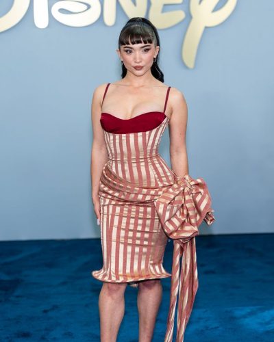 Rowan Blanchard Dazzles In Striped Dress At Disney Upfront 2026