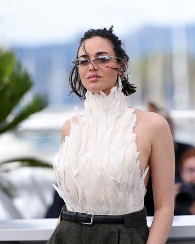 Souheila Yacoub Stuns In Feathered Ensemble At Cannes 2026 Photocall