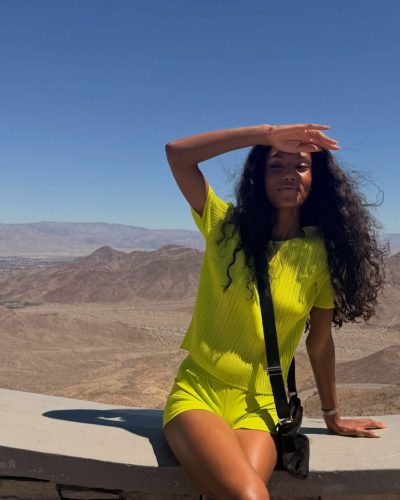 Sydney J Harper Dazzles In Neon Yellow During Desert Getaway 2026
