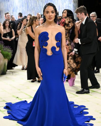 Tessa Thompson Dazzles In Bold Blue Gown At 2026 Met Gala