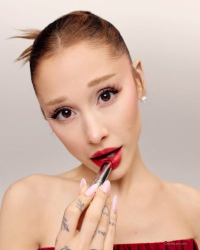 Ariana Grande Showcases Bold Red Lip For REM Beauty Campaign June 2026