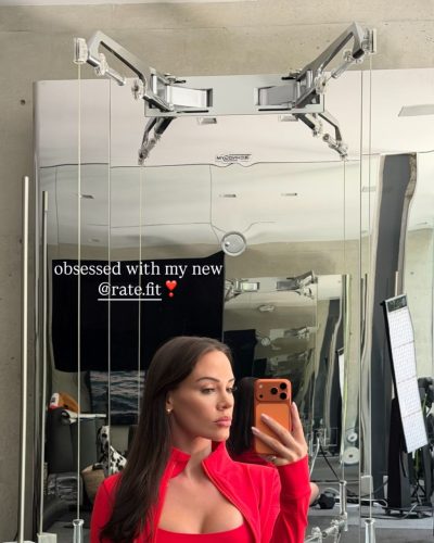 Christa B Allen Showcases Vibrant Red Workout Gear On Instagram 2026