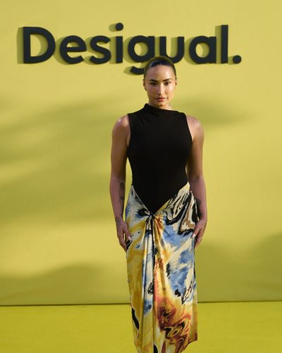 Demi Lovato Dazzles In Artistic Dress At Desigual Vintage Collection Launch In Ibiza 2026